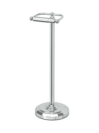 Bailey Freestanding Toilet Paper Holder in Polished Chrome.